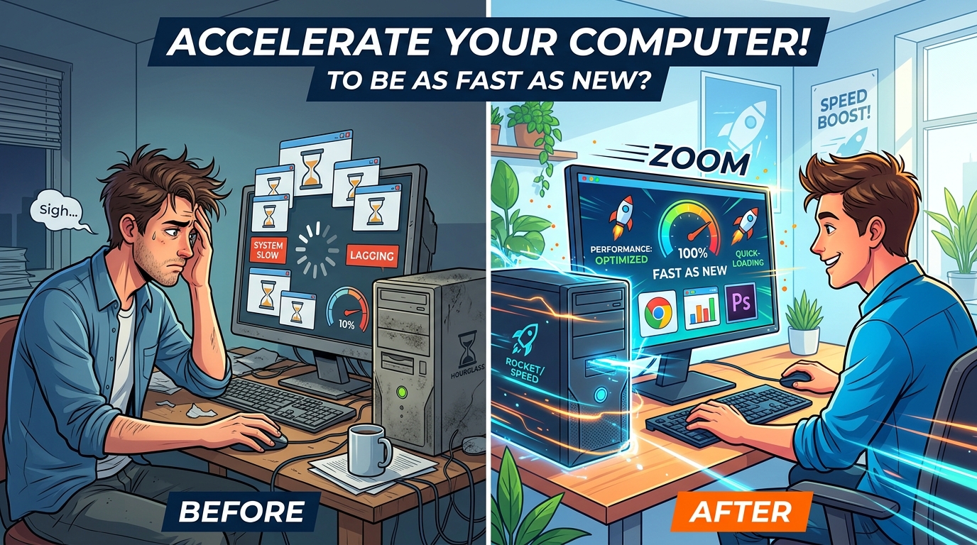 បង្កើនល្បឿនកុំព្យូទ័រឱ្យលឿនលឿនដូចទើបទិញថ្មី
