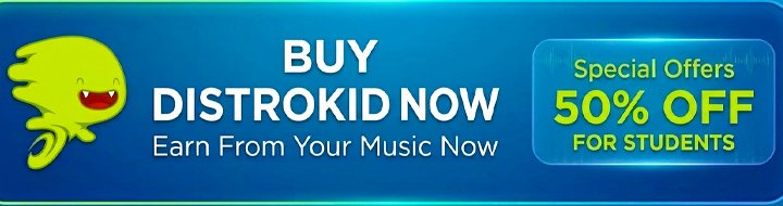 Buy DistroKid get 50 Percent off for students